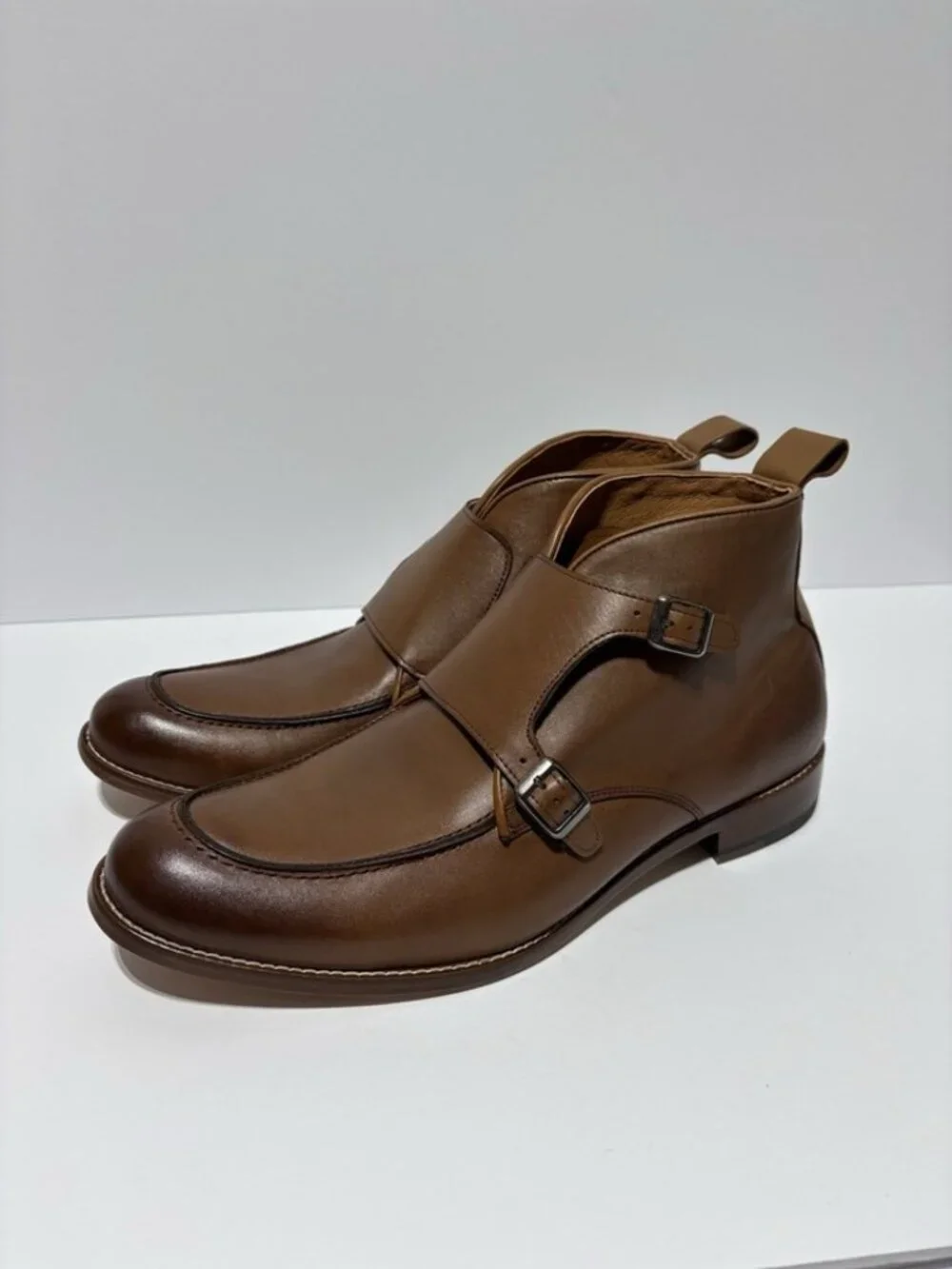 Penny Luck Men’s Carnegies Monk Strap Chukka Boots, Size 13 M